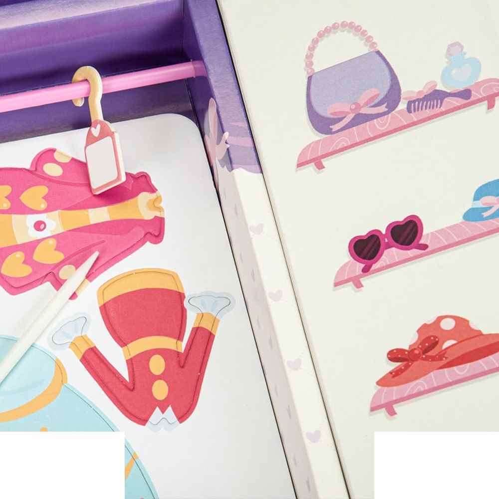 لعبة KidFans Dream Closet التعلیمیة، الرمز 2415 | تصمیم وتزیین الملابس بالأکالیل