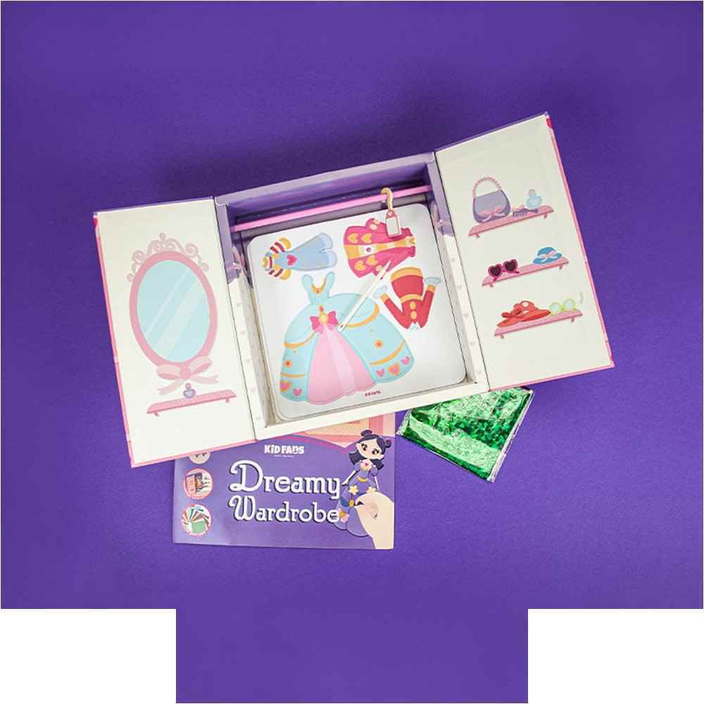 لعبة KidFans Dream Closet التعلیمیة، الرمز 2415 | تصمیم وتزیین الملابس بالأکالیل