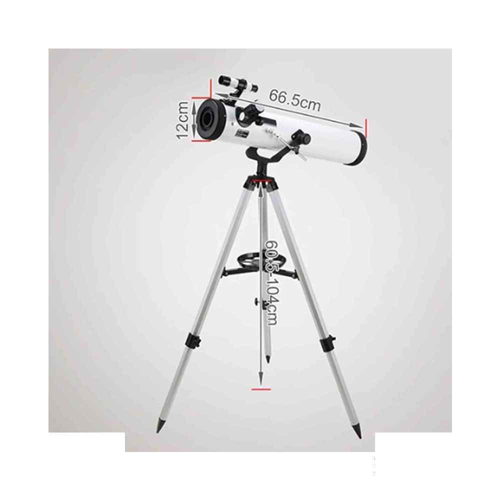 تلسکوب زیتازی شبه احترافی أبیض اللون، طراز F70076 جدید - عاکس نیوتونی بتکبیر 525x