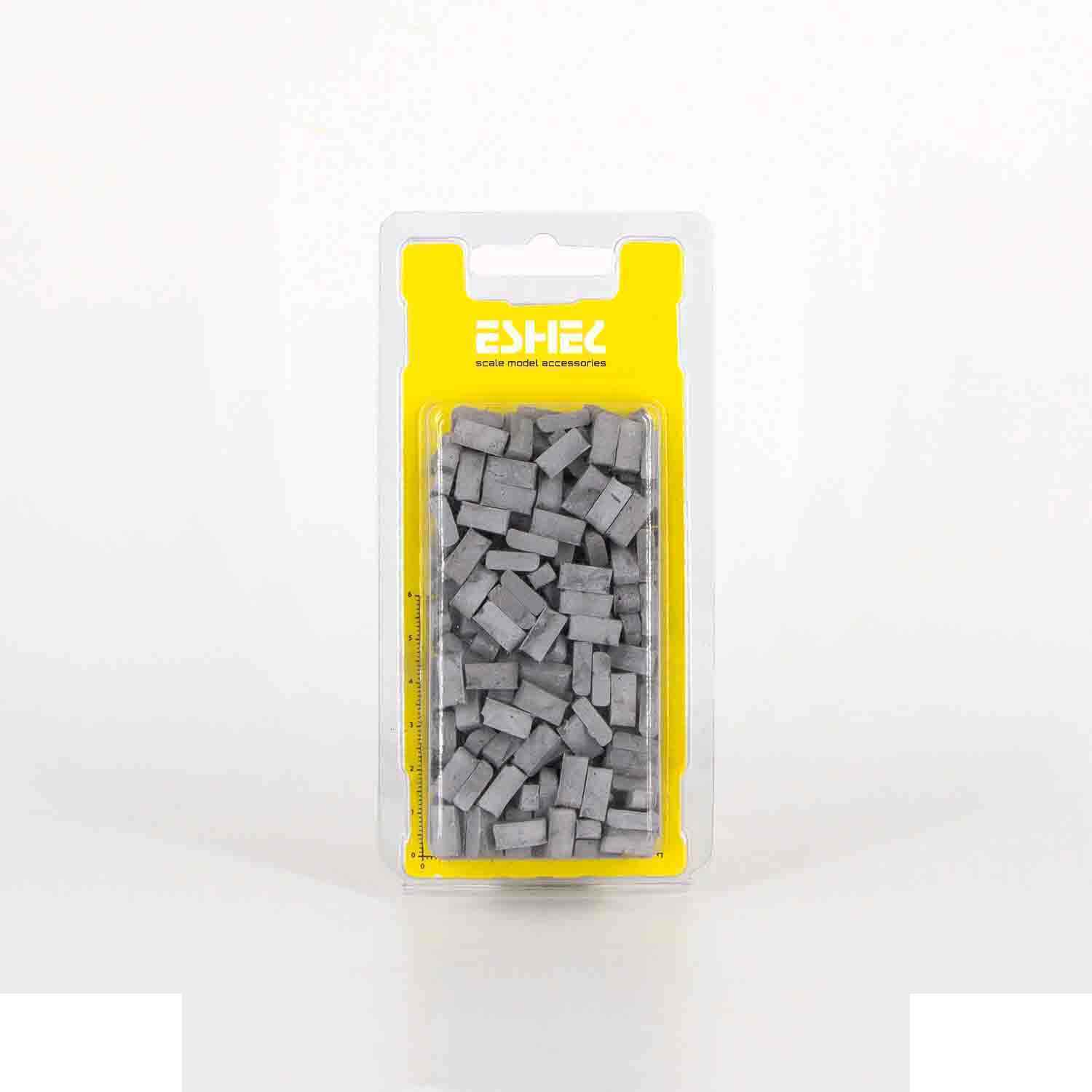 طوب مضغوط رمادی مقاس 1/24، 500 قطعة ESHEL