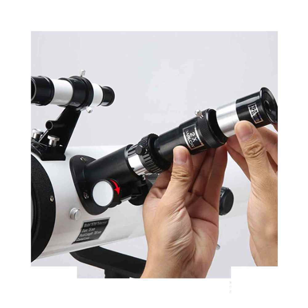 تلسکوب زیتازی شبه احترافی أبیض اللون، طراز F70076 جدید - عاکس نیوتونی بتکبیر 525x